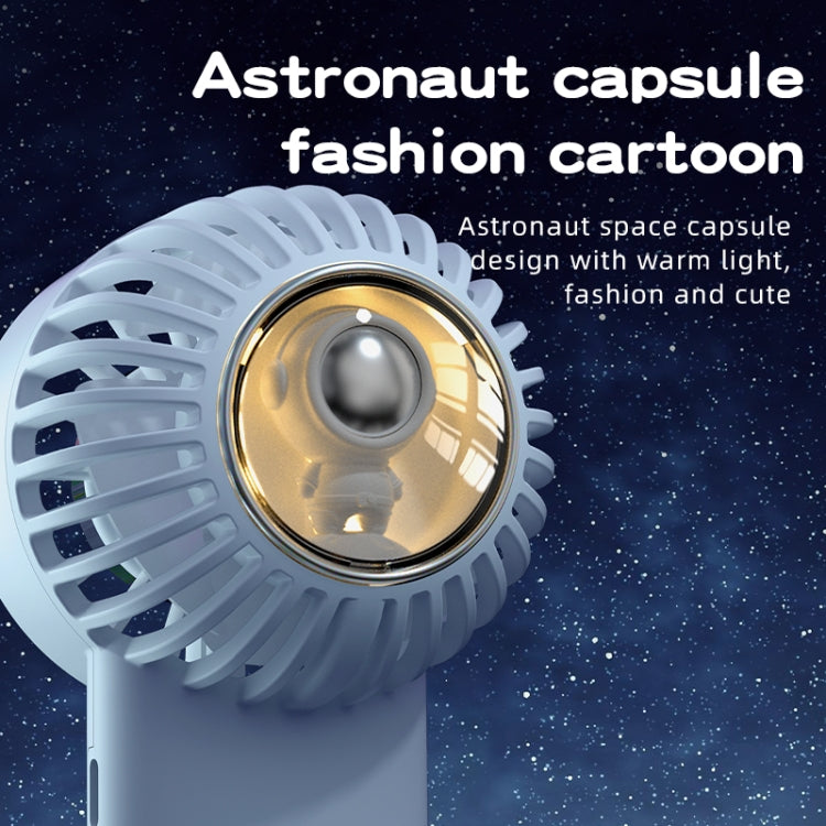 Utomhus Handhållen Is Luftkonditioneringsfläkt Astronaut Nattljus Halvledarkylfläkt (Ljusblå) |