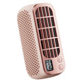 USB-laddning Digital Display Bärbar Bladlös Utomhus Mini Nattlampa Fläkt (Rosa) |