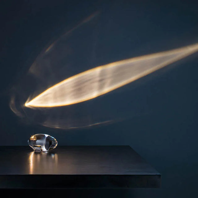 Kristall LED Bordslampa "Himlens Öga" – Italiensk Design Nattduksbord Projektorlampa för Vardagsrum och Sovrumsdekoration