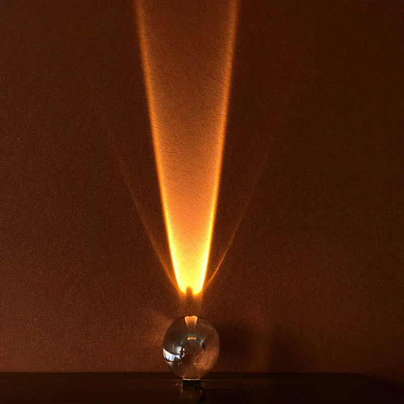 Kristall LED Bordslampa "Himlens Öga" – Italiensk Design Nattduksbord Projektorlampa för Vardagsrum och Sovrumsdekoration