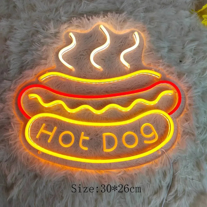 Neon Snabbmatskylt – Ljusa Tacos Design, LED Nattlampa för Restauranger och Kök |