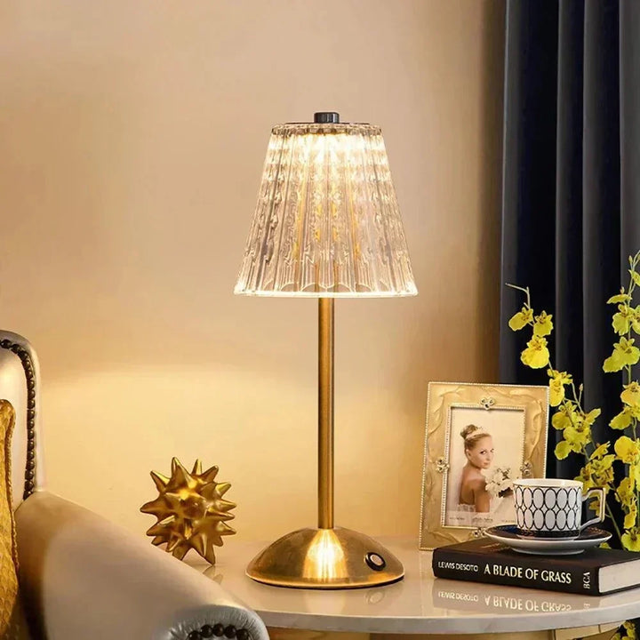 AuraGlow Bordslampa - Uppladdningsbar LED-lampa med dimmerfunktion