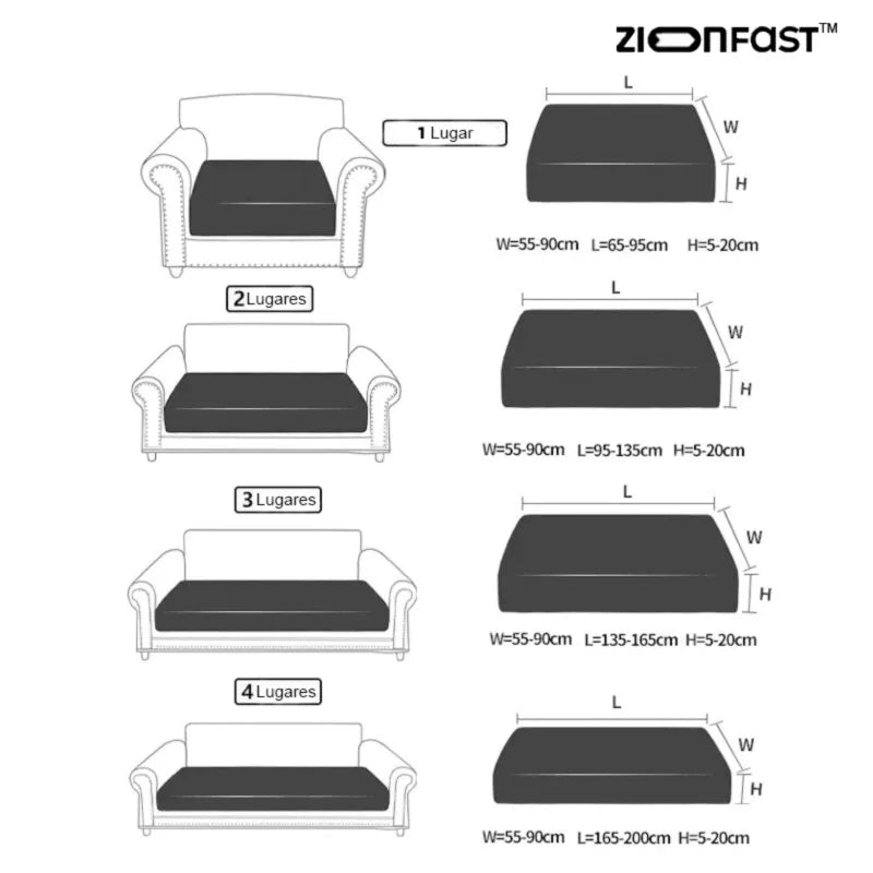 Vattentät elastisk sofföverdrag - Zion™