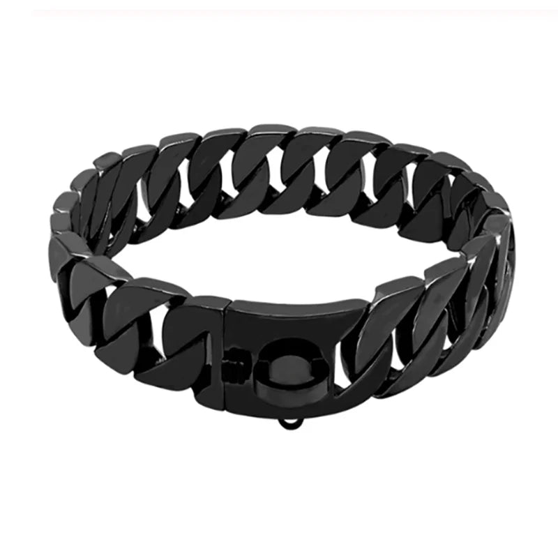 Styrka Nacke Metall Hundhalsband – Robust Halsband i Rostfritt Stål för Stora Hundar