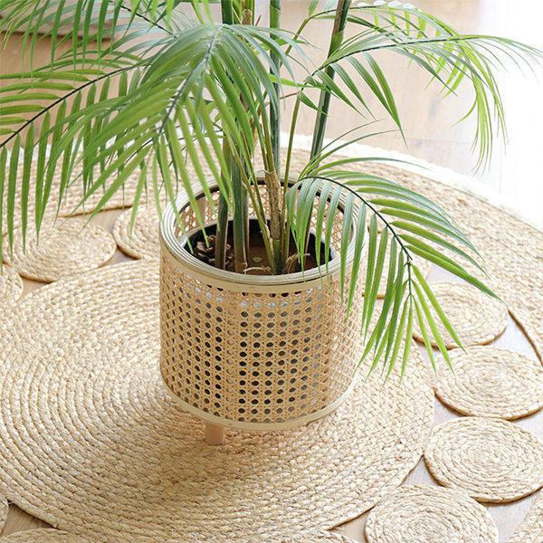 Flätad Blomkruka Hållare i Rattan