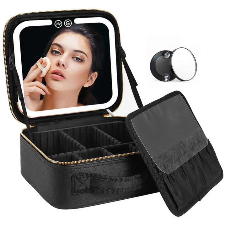 Lyxig Makeup Organizer med Belyst Spegel