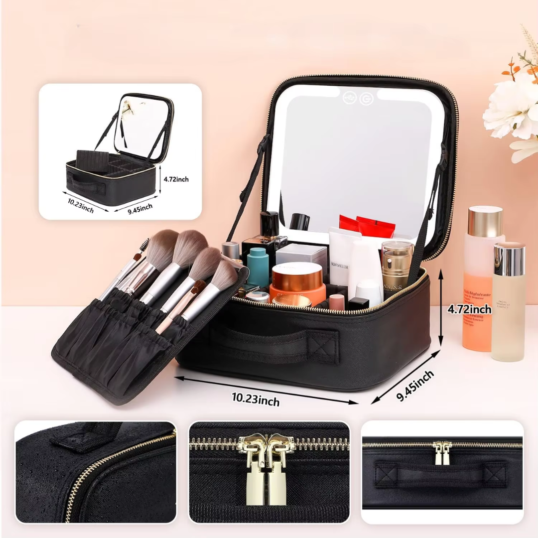 Lyxig Makeup Organizer med Belyst Spegel