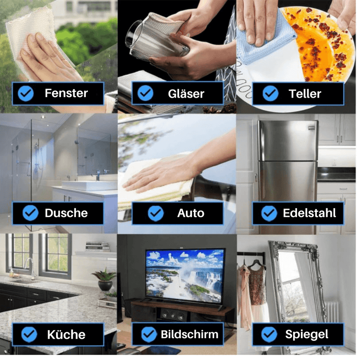 Soft Touch Wonder Cloth – Ränderfri rengöring av glas, speglar och rostfritt stål