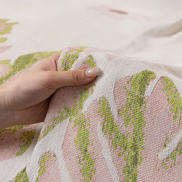 Verdure Leaf Pattern Chenille Sofföverdrag