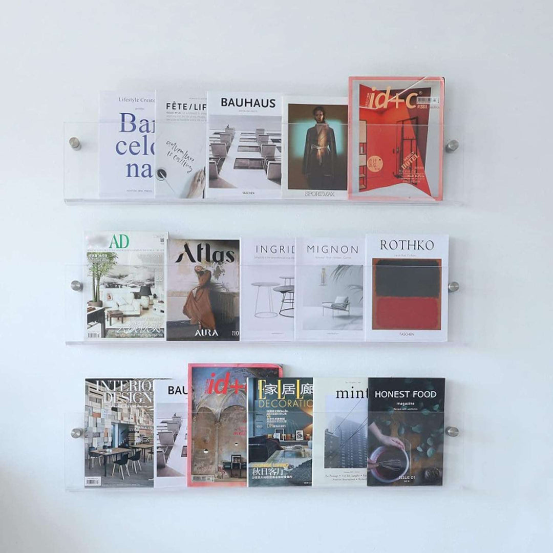 Akril Väggmonterad Flytande Tidningsställ