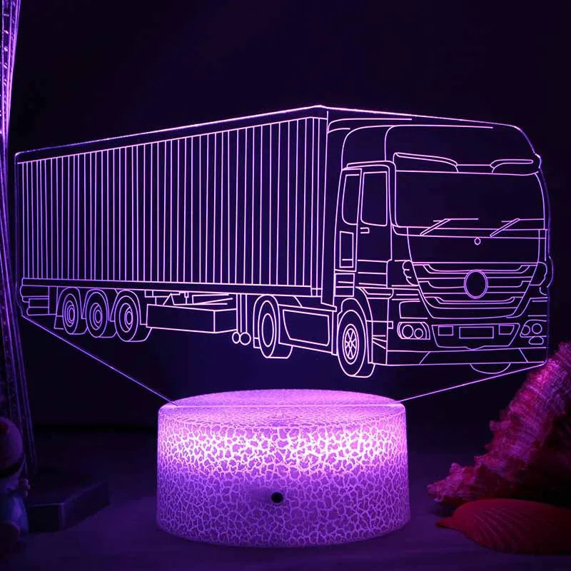 LED Nattlampa - 3D Illusionslampa för Barnrum, USB Laddning |