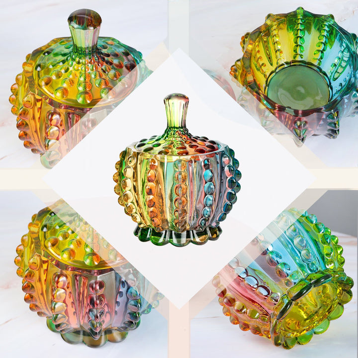 Iridescent Socker Skål med Lock