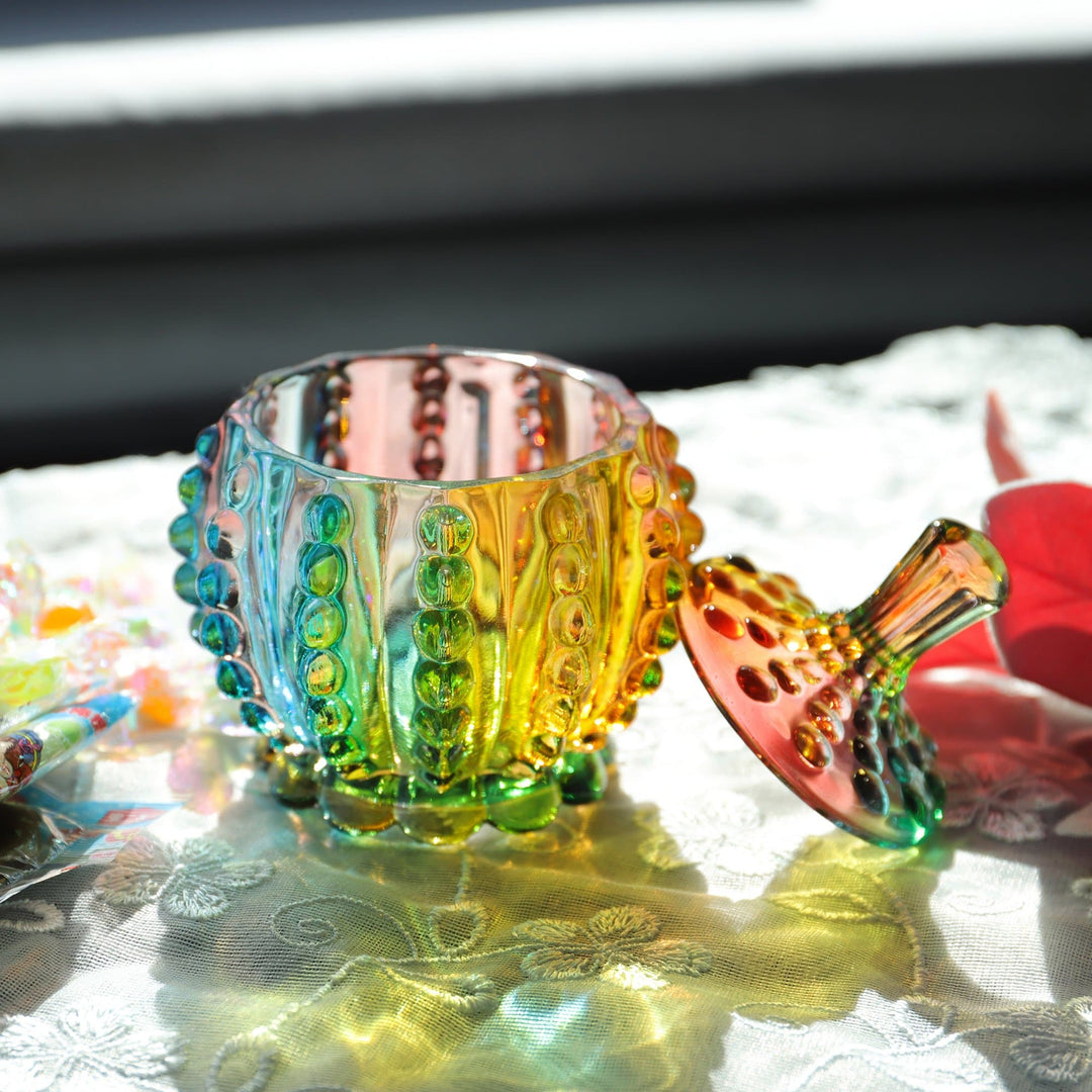 Iridescent Socker Skål med Lock