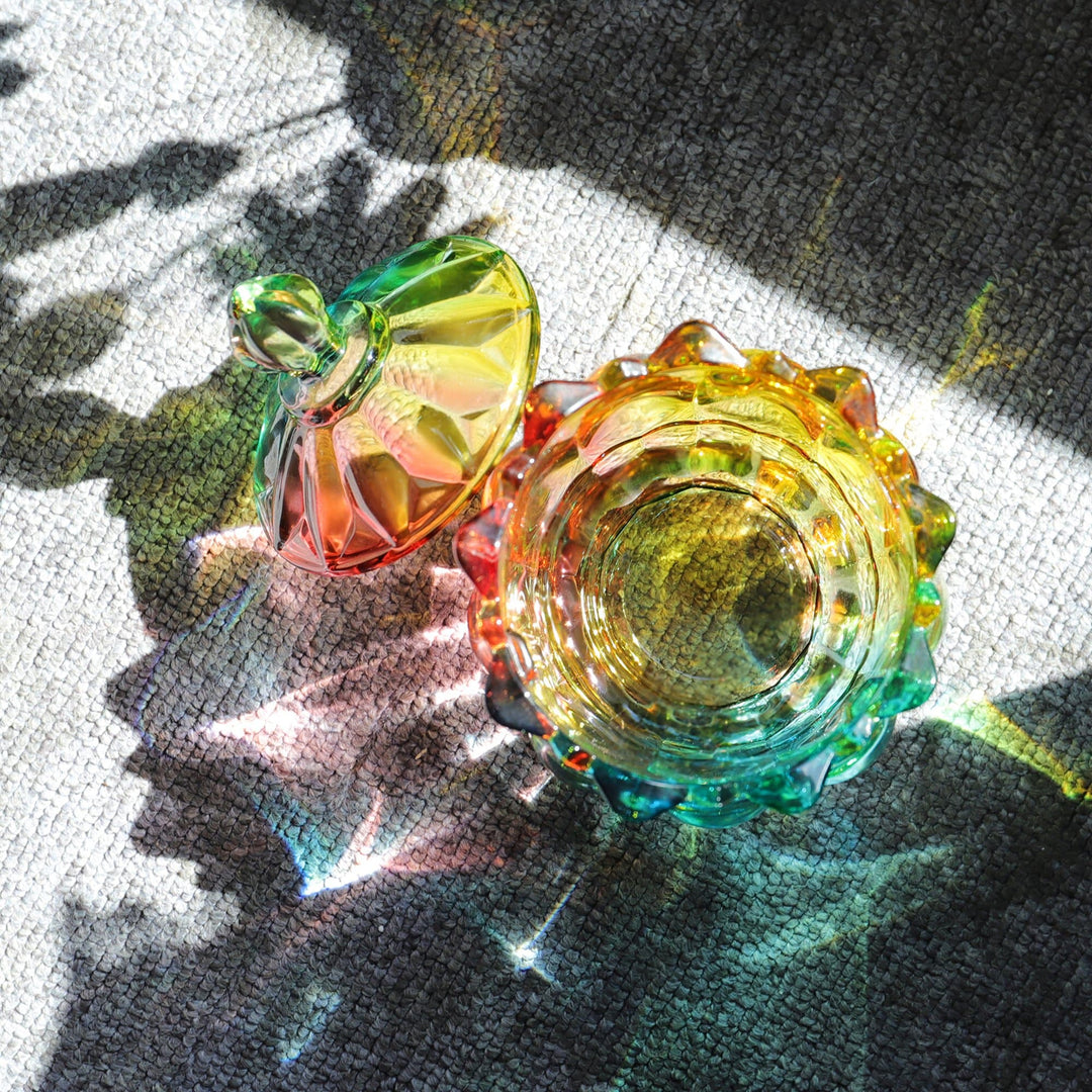 Iridescent Socker Skål med Lock