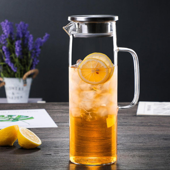 Cylindrisk värmebeständig glas kanna