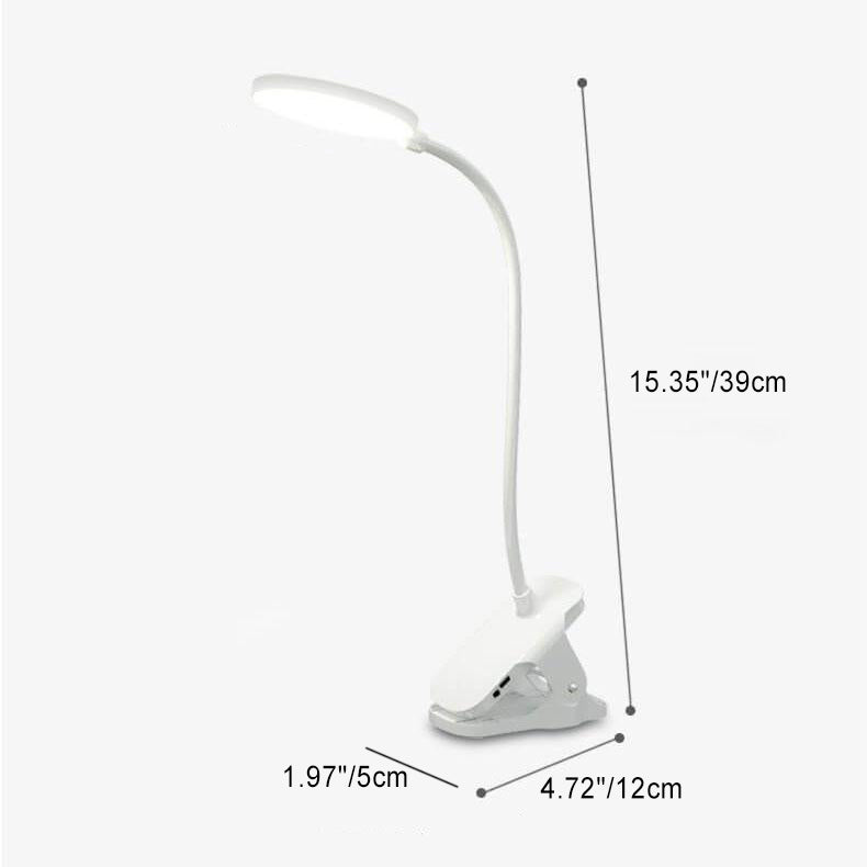 Enkel LED-klämma skrivbordslampa uppladdningsbar ögonskydd nattlampa