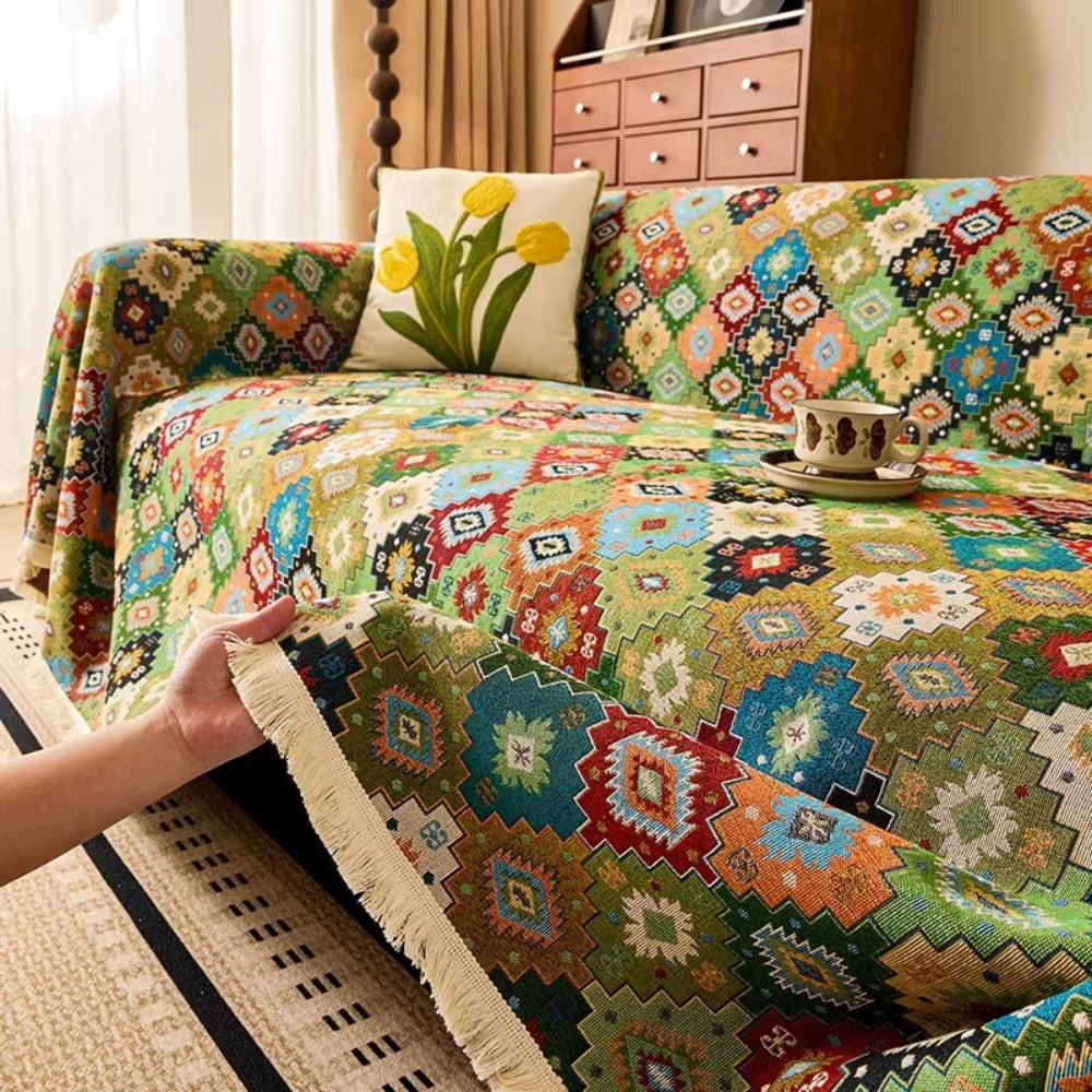 Zahara Geometrisk Tribal Kilim Sofföverdrag