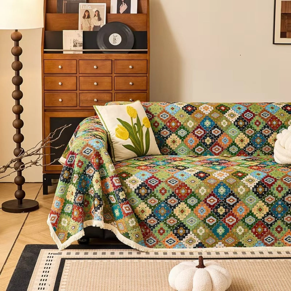 Zahara Geometrisk Tribal Kilim Sofföverdrag