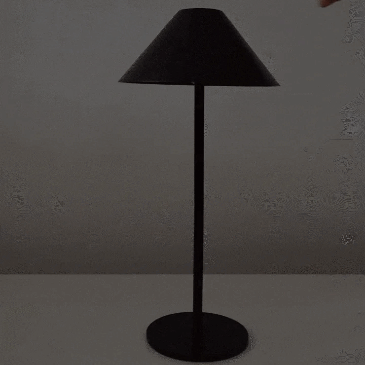 Minimalistisk dimbar touchbordslampa - vattentålig och uppladdningsbar ljusfärg