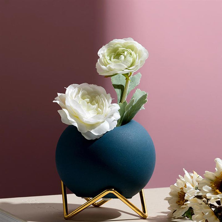 Abstract färger Keramiska Blomkrukor med Ställning