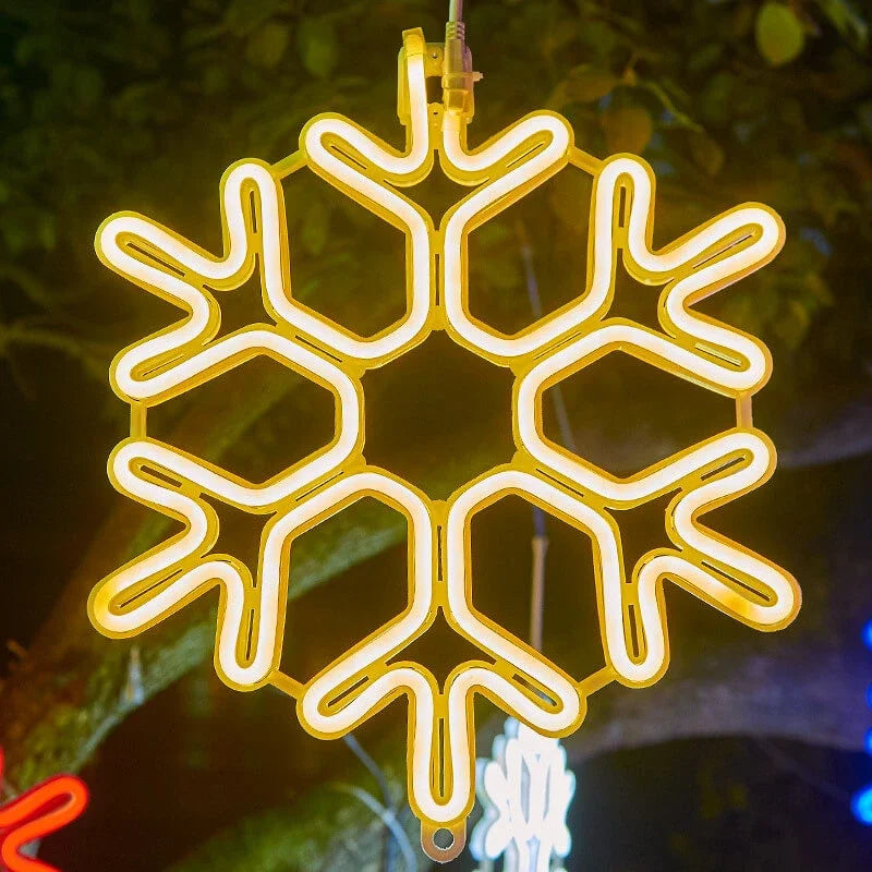 Vattentät LED Snöflinga Lampa för Festlig Vinterdekoration