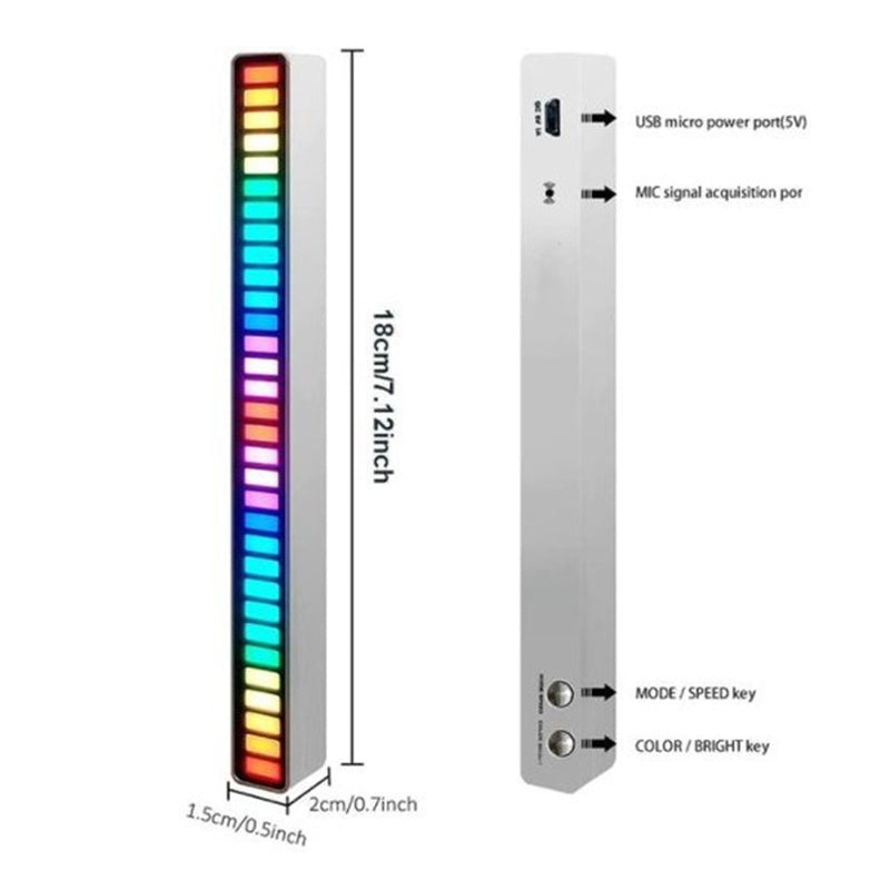Trådlös ljudstyrd RGB-ljusramp