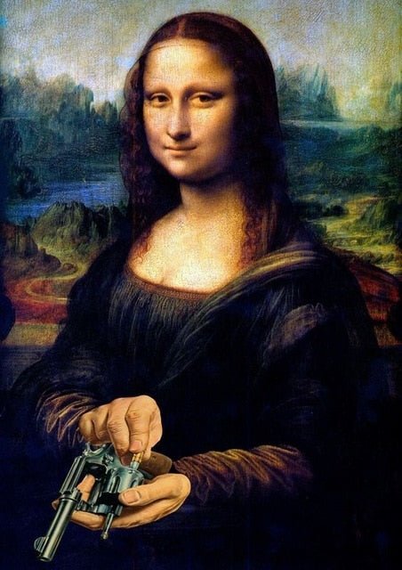 Ästetisk Rolig Mona Lisa Canvas Poster
