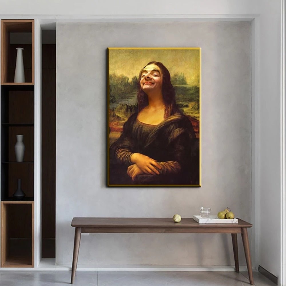 Ästetisk Rolig Mona Lisa Canvas Poster