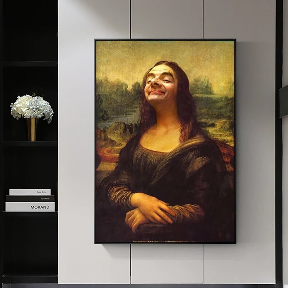 Ästetisk Rolig Mona Lisa Canvas Poster