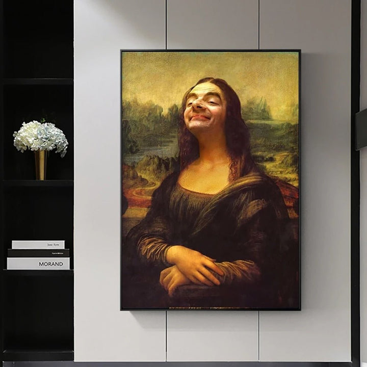 Ästetisk Rolig Mona Lisa Canvas Poster