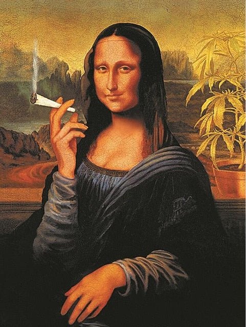 Ästetisk Rolig Mona Lisa Canvas Poster