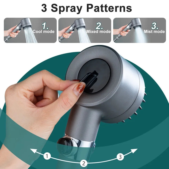 Duschhuvud – PowerSpray – ökat tryck – Spa-upplevelse