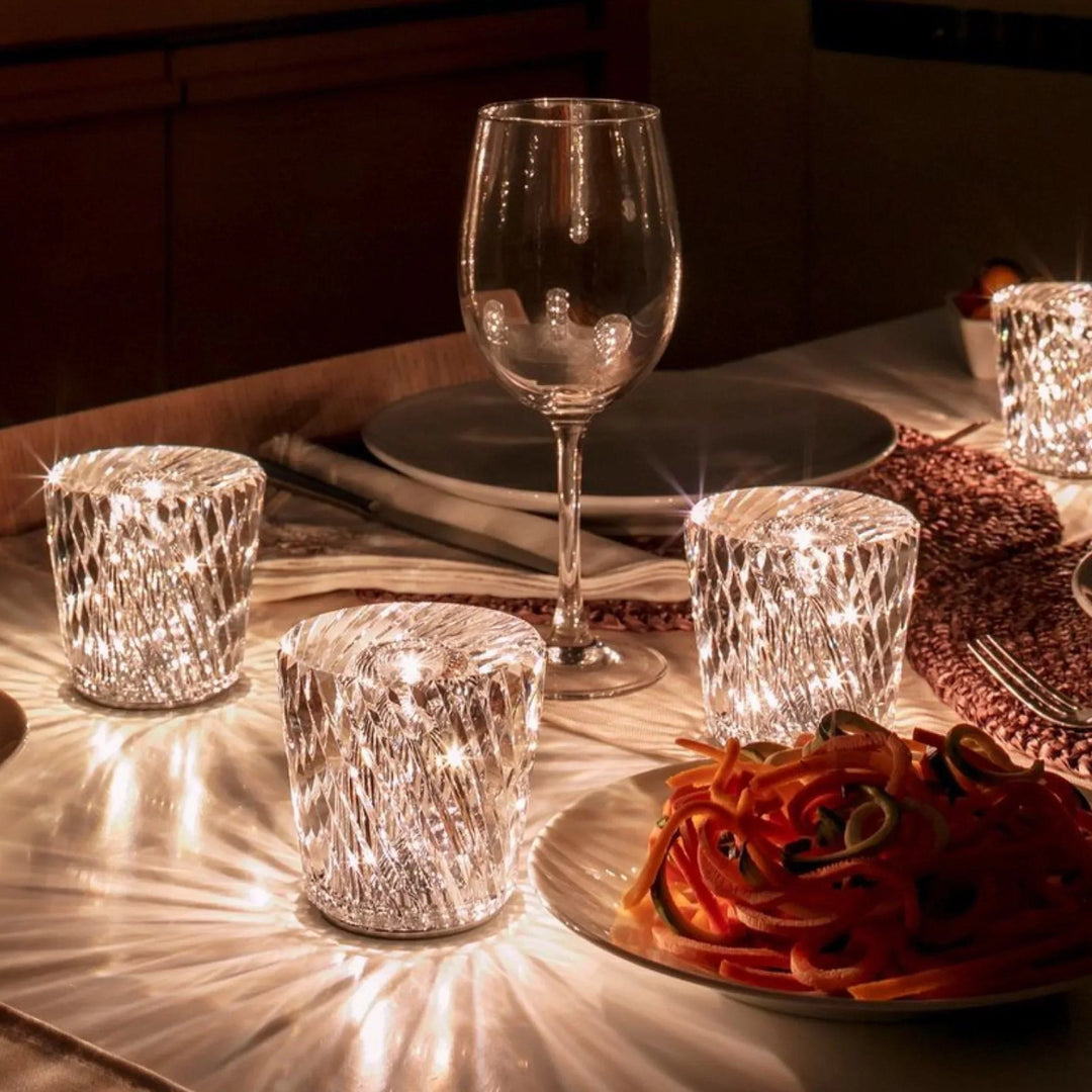 Lampa - Lyxig Diamant Crystal LED Uppladdningsbar Bordslampa
