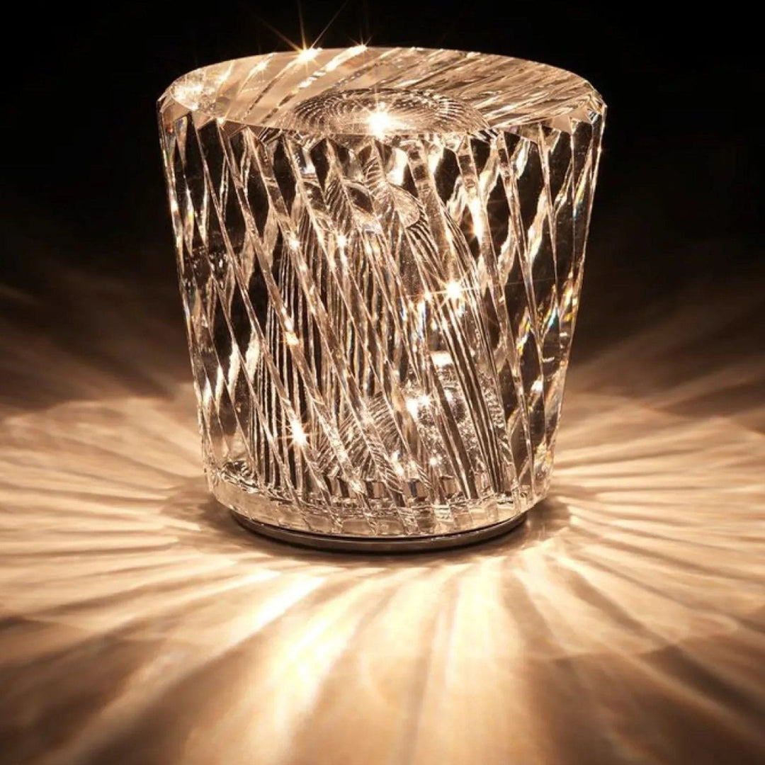 Lampa - Lyxig Diamant Crystal LED Uppladdningsbar Bordslampa