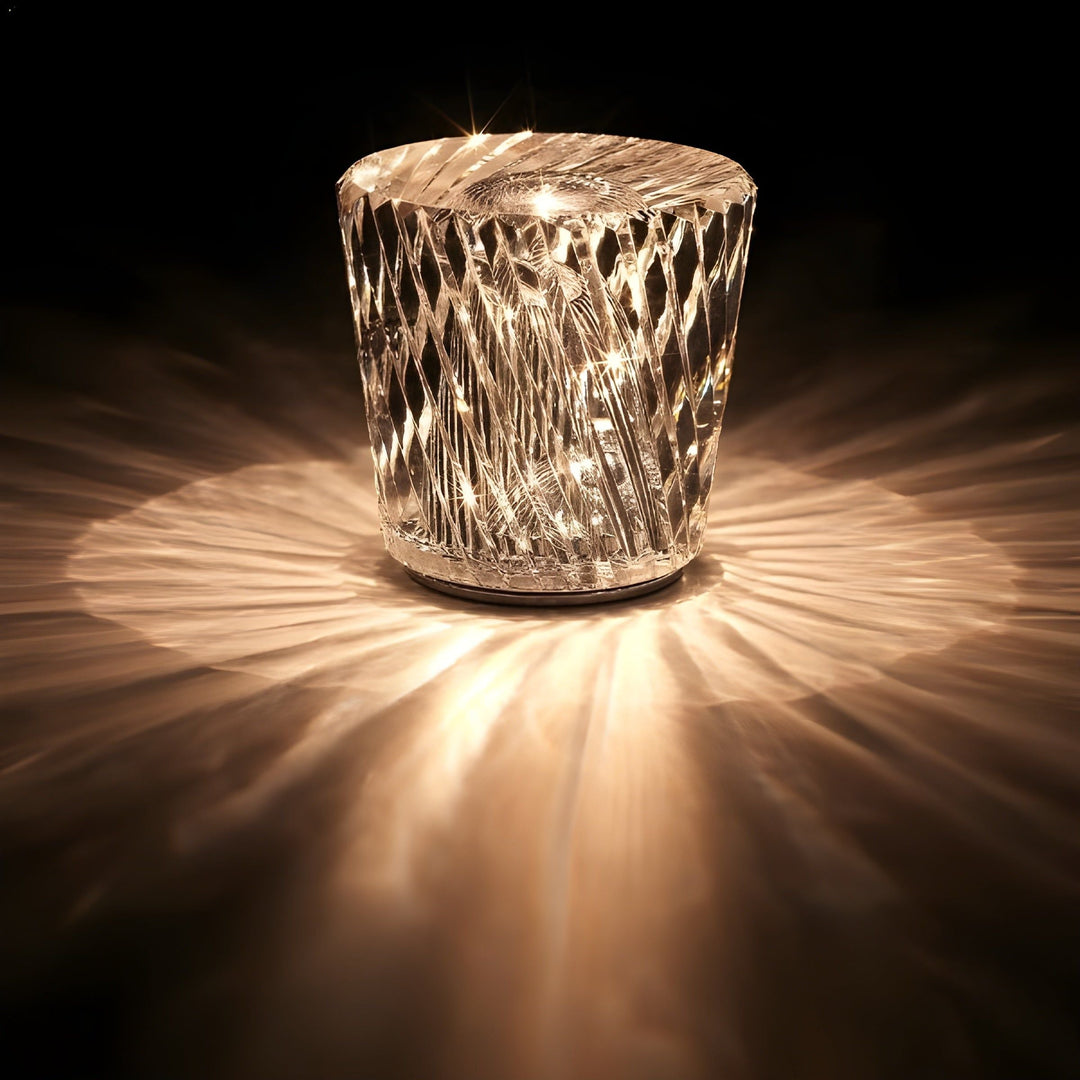 Lampa - Lyxig Diamant Crystal LED Uppladdningsbar Bordslampa