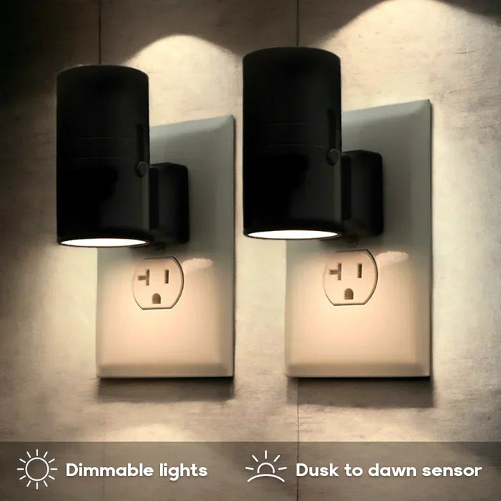 Dimmbar Plug-In Nattlampa med Rörelsesensor - LED-lampa för Sovrum, Korridorer och Trappor