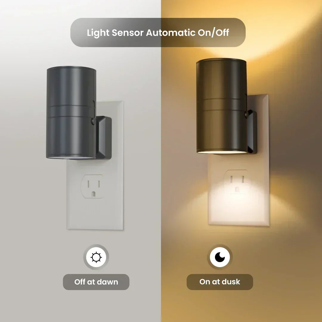 Dimbar Plugg-i-Nattlampa med Rörelsesensor - LED-lampa för Sovrum, Korridorer och Trappor