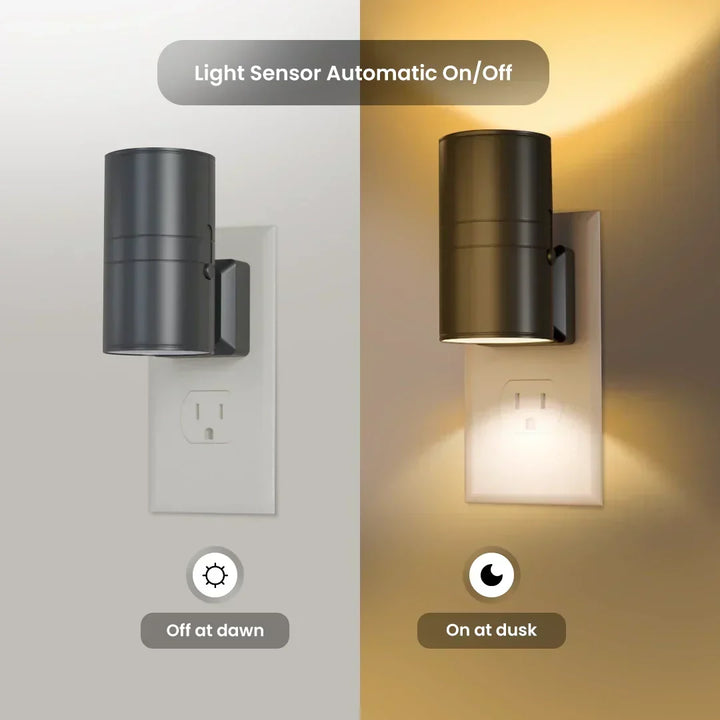 Dimbar Plugg-i-Nattlampa med Rörelsesensor - LED-lampa för Sovrum, Korridorer och Trappor
