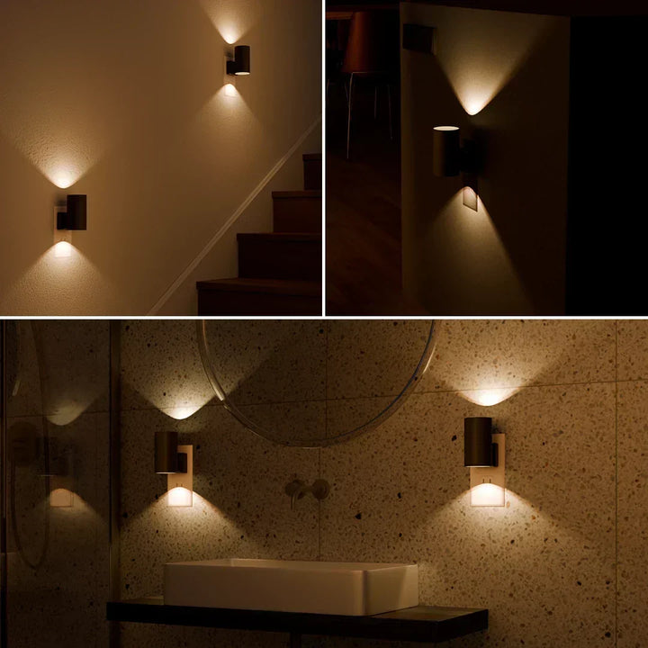 Dimmbar Plug-In Nattlampa med Rörelsesensor - LED-lampa för Sovrum, Korridorer och Trappor