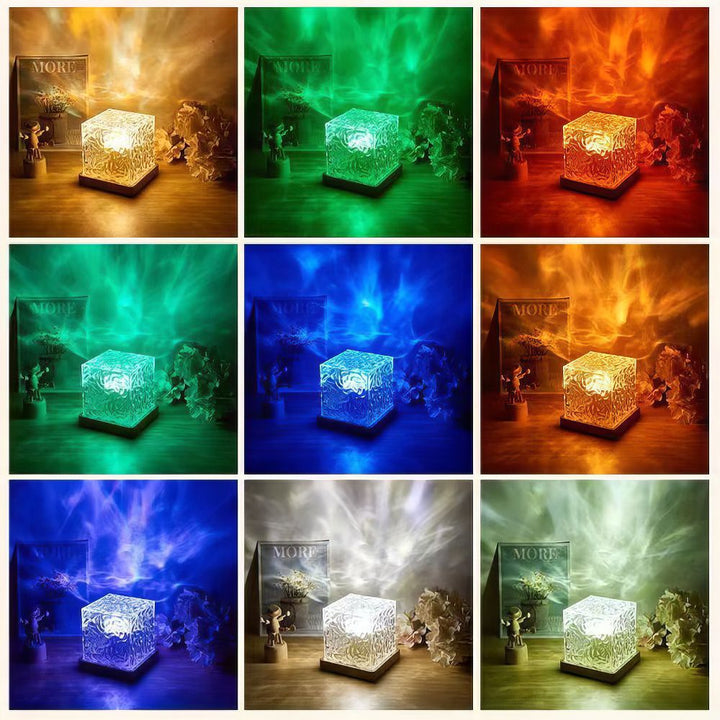 Aurora Cube Nattlampa