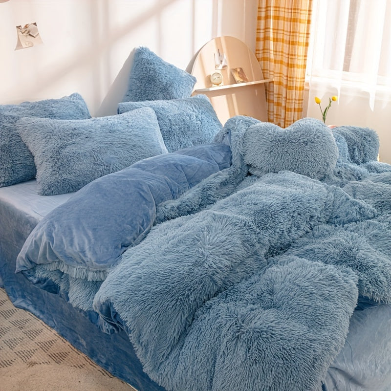 Ultra Soft Plush Duvet Cover Set with Zipper - Luxury &amp; Comfort