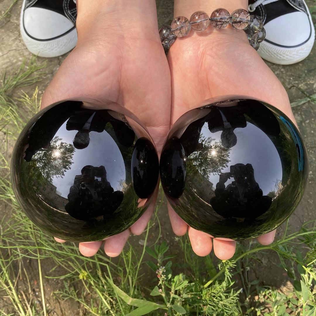 Obsidian Kristallboll Dekoration