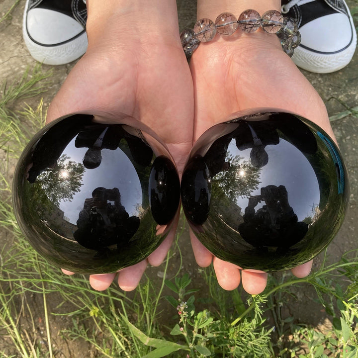 Obsidian Kristallboll Dekoration