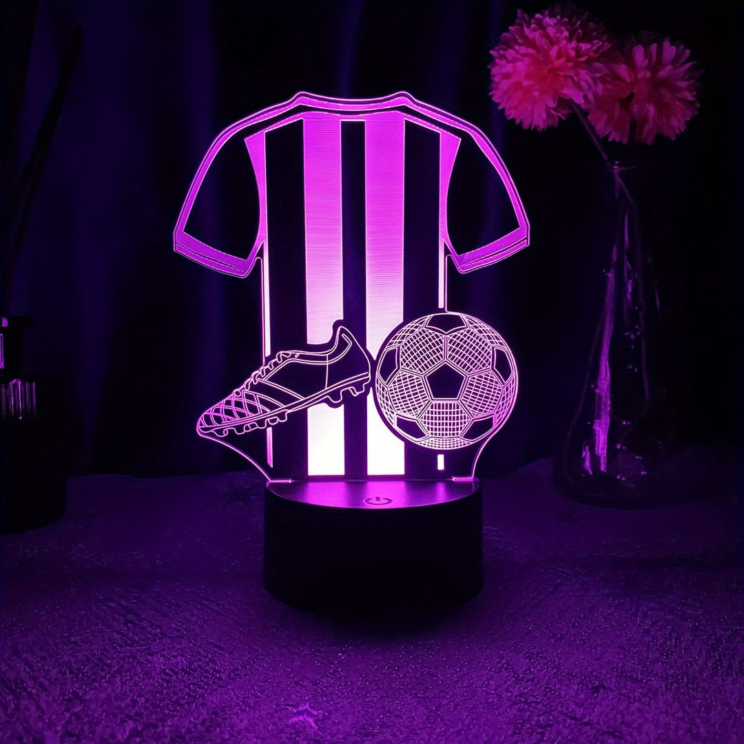 SportGlow Lampa - 3D LED Nattljus för Fotbollsfans