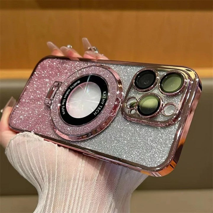 Glitter Magnetisk Ring Ställ Telefonfodral