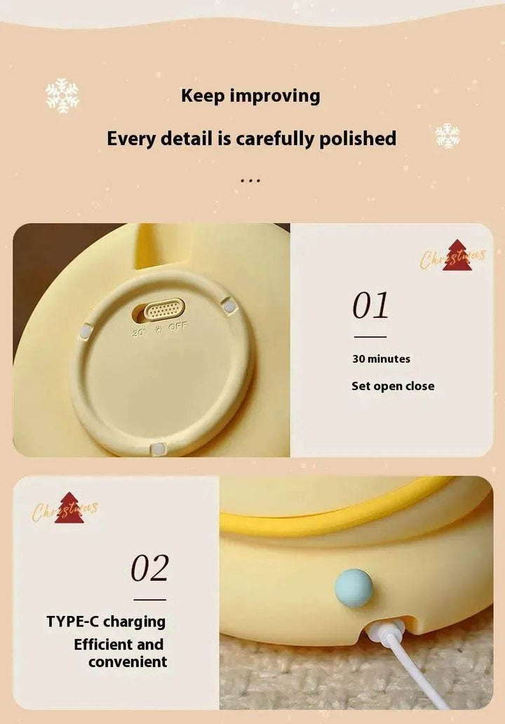 Silicone Christmas Tree Night Lights USB Rechargeable Cute Cartoon Kid Birthday Gifts