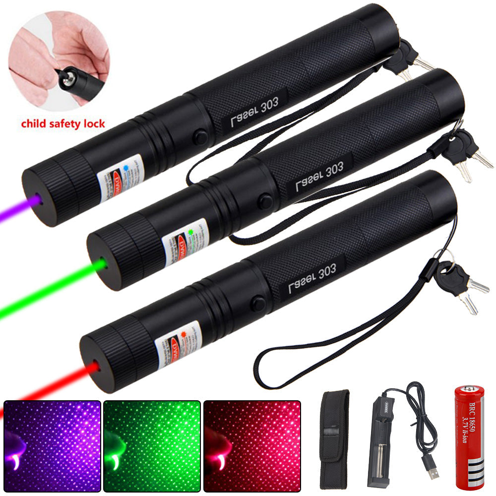 Zelara-Power Laserpekare 303 - Uppladdningsbar synlig USB-laserpekare med hög effekt