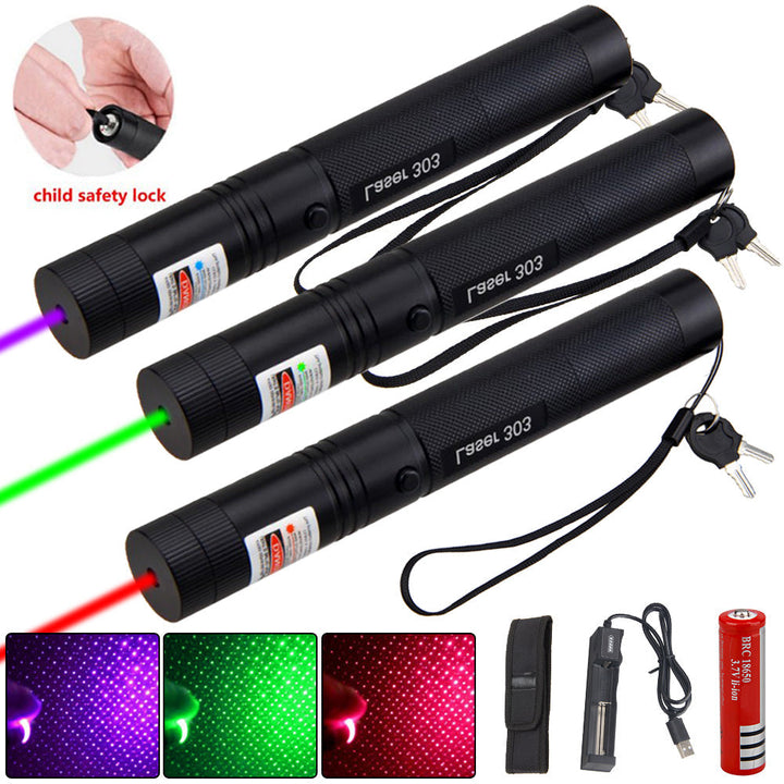 Zelara-Power Laserpekare 303 - Uppladdningsbar synlig USB-laserpekare med hög effekt