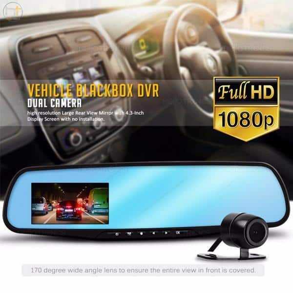 Dashcam backspeglar med fram/bak kamera (Full HD och nattläge) |