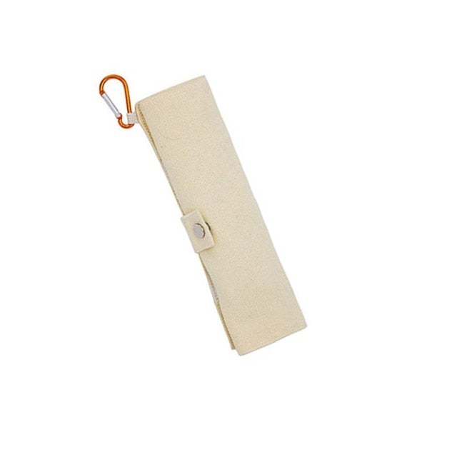 Bambubestickset med Bärbar Fodral